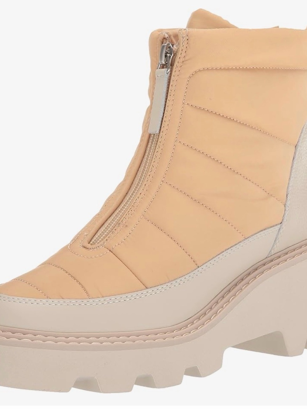 Dolce Vita Honey Multi Quilted Front-Zip Wedge Bootie